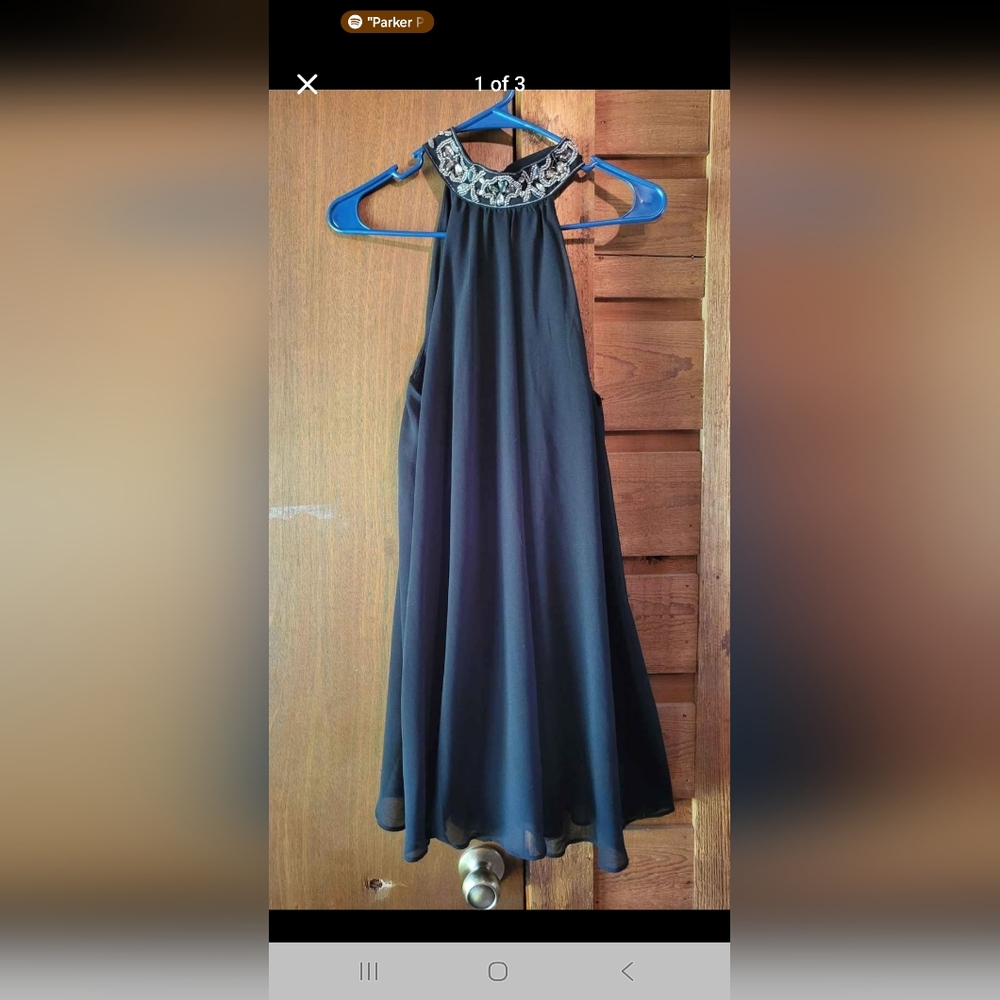 Elegant Black Halter Dress